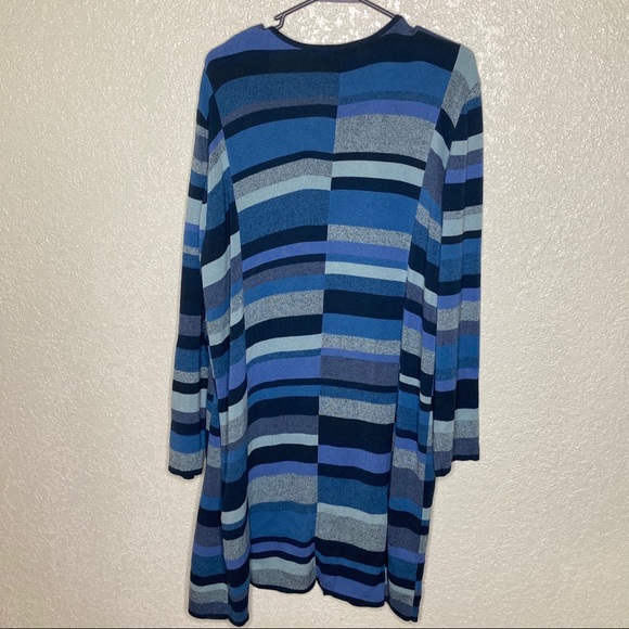 Sigrid Olsen Long Cardigan Stripped Size Large - Picture 3 of 3